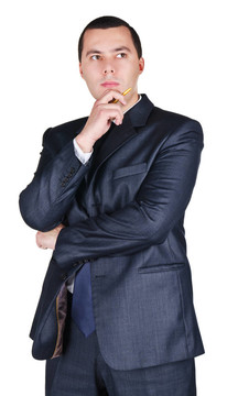 穿西裝的年輕商人