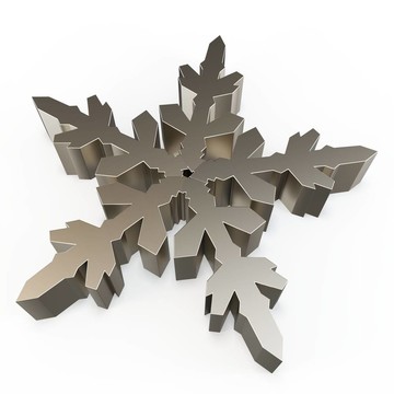 銀色3D雪花