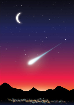 夕陽下的落星景觀
