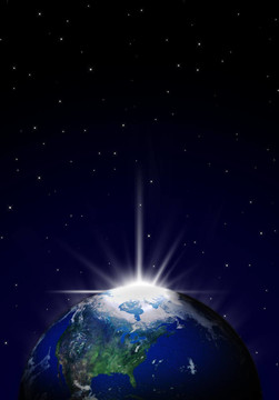地球在太空