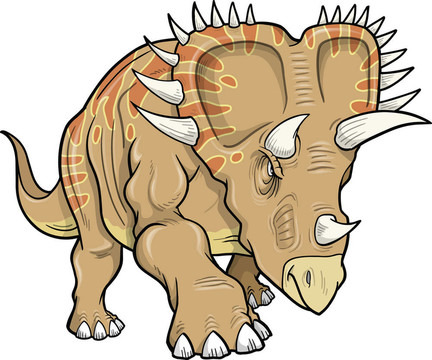 三角龍Dinosaur Vector