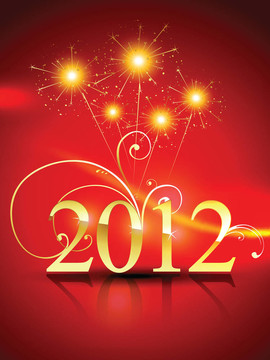 2012新年快樂背景