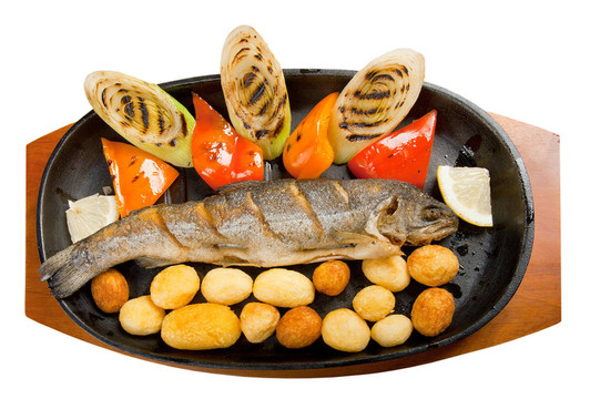 烤鱒魚，日本料理