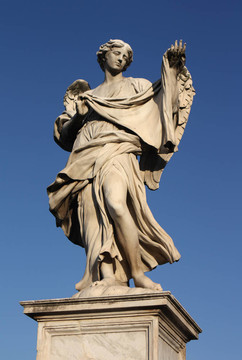 橋上Ponte Sant Angelo的天使；羅馬。