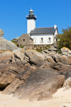 de Pontusval燈塔；Bretagne；法國