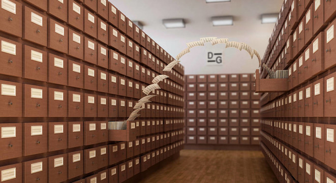 圖書館書架飛頁3D CG