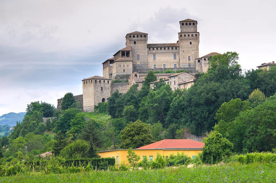 城堡Torrechiara。Emilia Romagna。意大利.