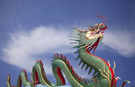 在Wat曼中國巨龍