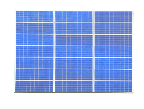 具有白色背景的太陽能電池板