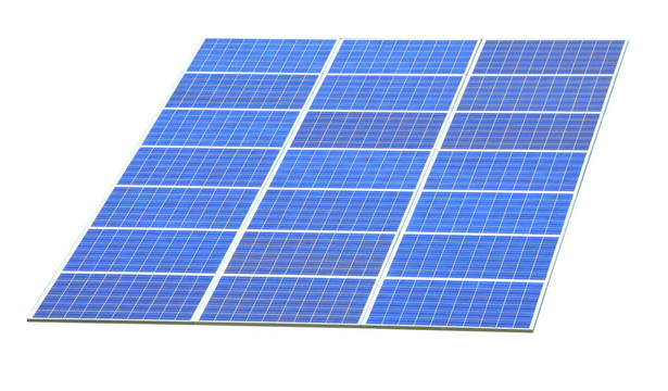 具有白色背景的太陽能電池板
