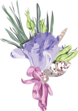 婚禮花卉裝飾與桔梗。