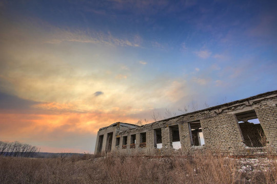 烏克蘭自然景觀。HDR