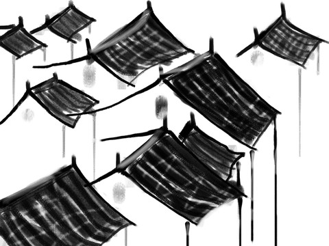 裝飾畫 水墨江南 合層