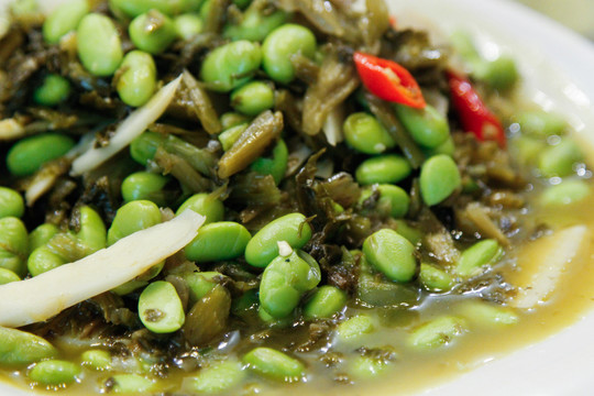 咸菜毛豆
