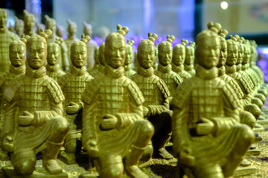 巧克力制作的兵馬俑