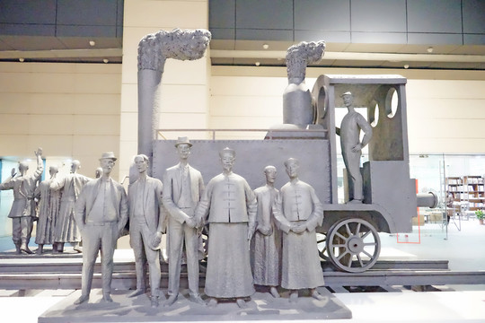 火車頭雕塑 蒸汽火車 老火車