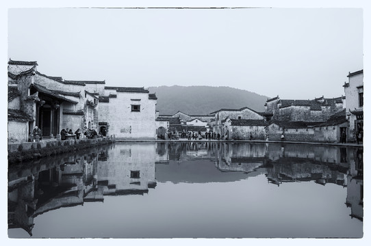 徽州古鎮(zhèn)黑白照片