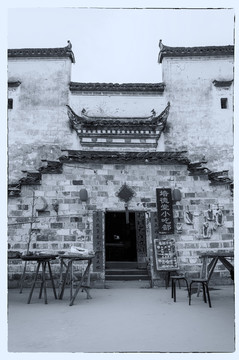 徽州古鎮(zhèn)黑白照片