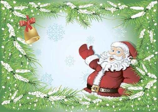冬季背景與Santa
