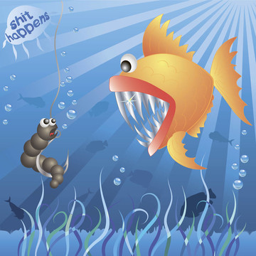 蠕蟲和魚