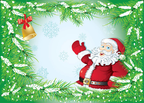 冬季背景與Santa