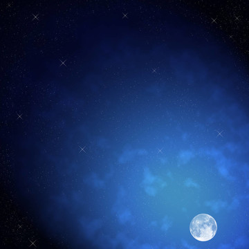 夜空中的月亮