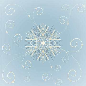 雪花抽象藍(lán)背景