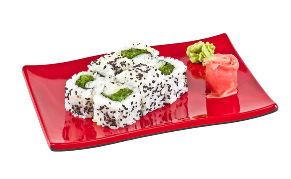 日本的素食卷的海苔