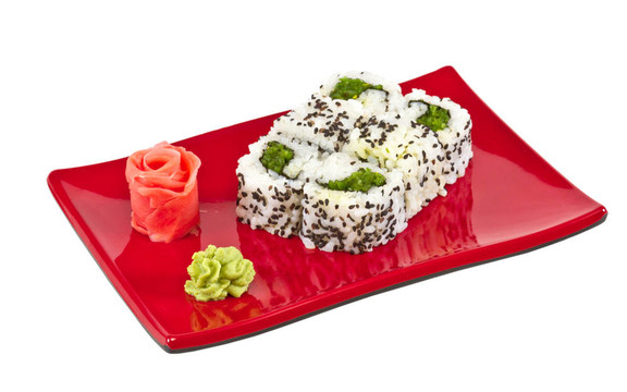 日本的素食卷的海苔