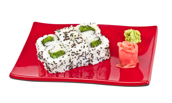日本的素食卷的海苔