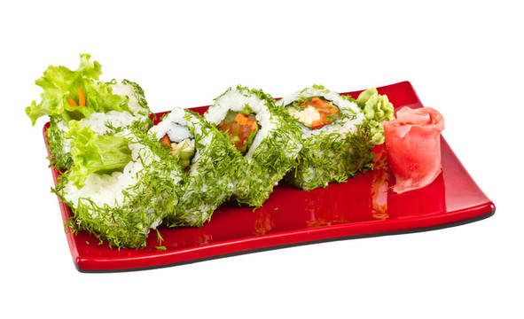 日本的素食卷蒔蘿和