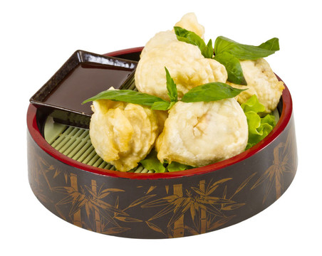 日本料理；炸香菇