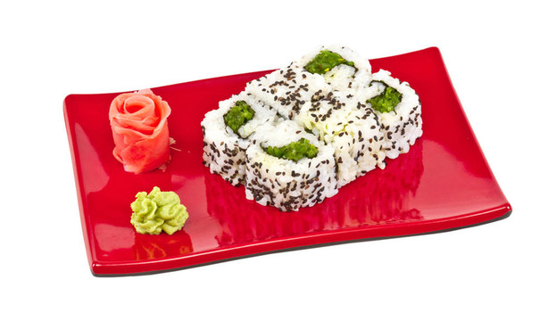 日本的素食卷的海苔