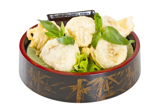 日本料理；炸香菇