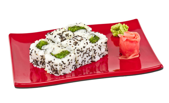 日本的素食卷的海苔