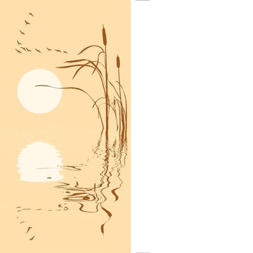 在蘆葦畫群鵝