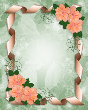 婚禮請(qǐng)柬邊境芙蓉