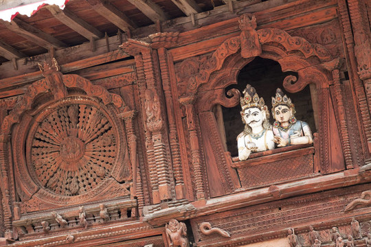 古老的加德滿都王宮廣場；尼泊爾寺；