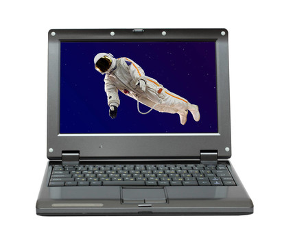 太空中的小型筆記本電腦