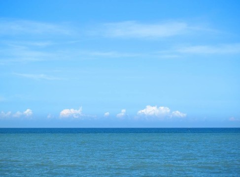 美麗的海洋和天空背景