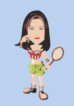 女孩打網(wǎng)球