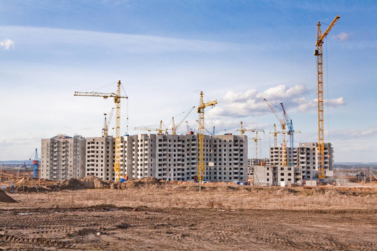 外地幾幢大型住宅樓的施工