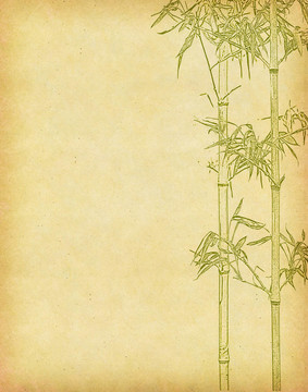 具有手工紙紋理的中國竹子設(shè)計