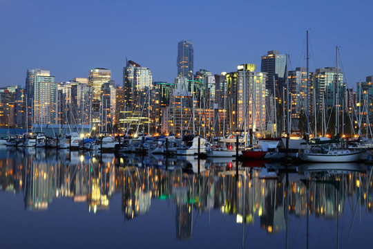 溫哥華加拿大晚報都市風景