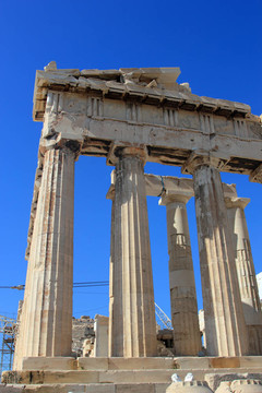 在阿克羅波利斯的Parthenon
