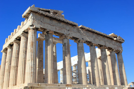 在阿克羅波利斯的Parthenon