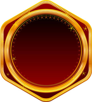 金框；紅