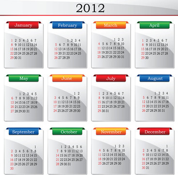 日歷2012