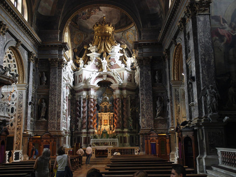 Chiesa degli Scalzi室內(nèi)-威尼斯；意大利