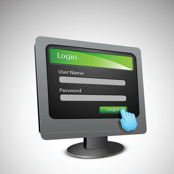 電腦屏幕上的Login Page